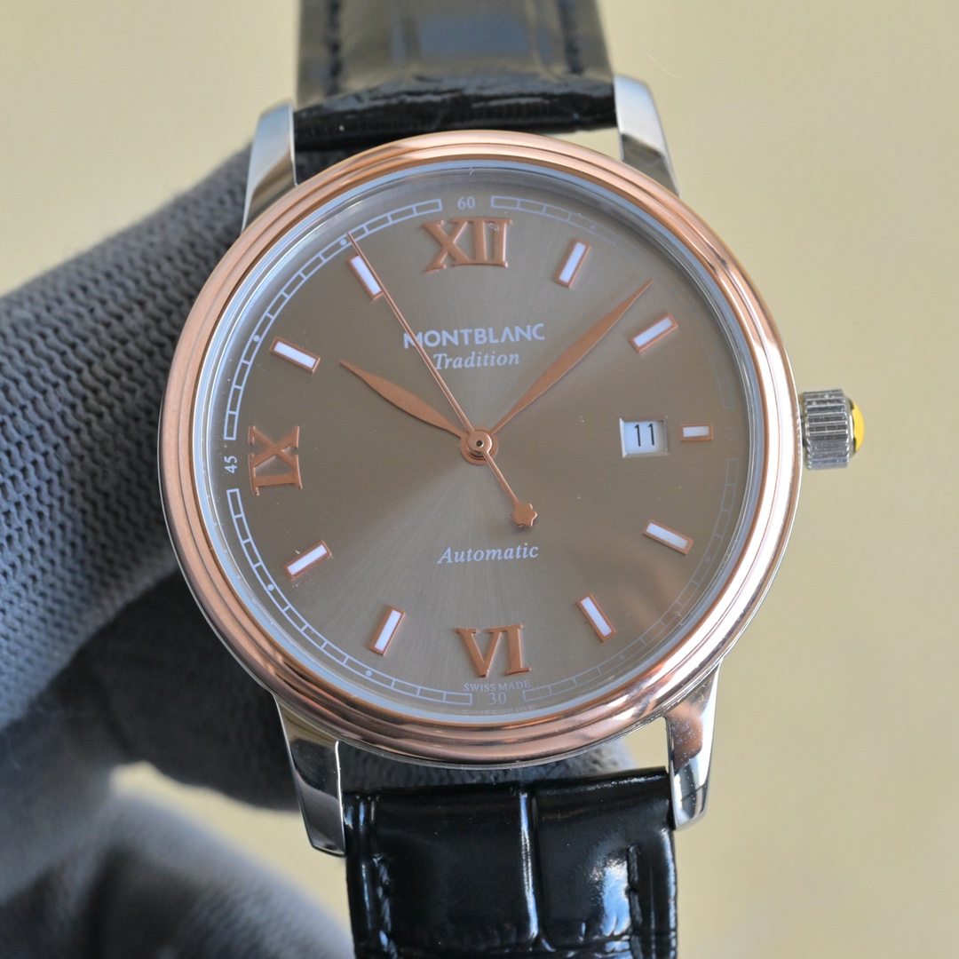 クラシック エレガント トラディション ウォッチ モンブラン 腕時計 偽物 42mm 日付表示-1