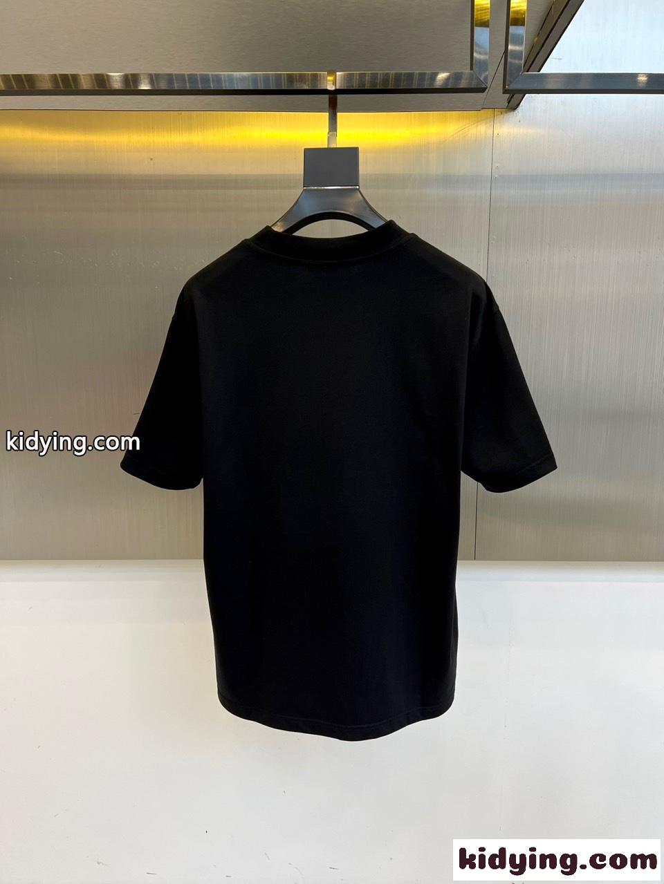 カジュアル プリント クルーネック グッチ Tシャツ 偽物 半袖トップス ブラック-3