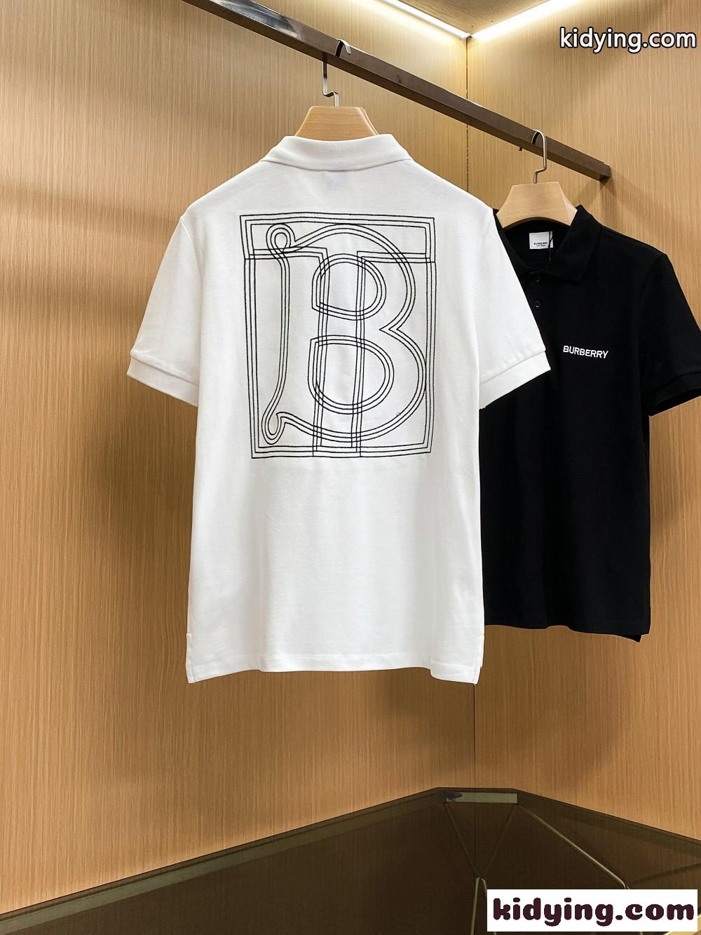 おしゃれ 人気 モノグラムモチーフ コットンピケ バーバリー Tシャツ コピー 半袖 ポロシャツ-1