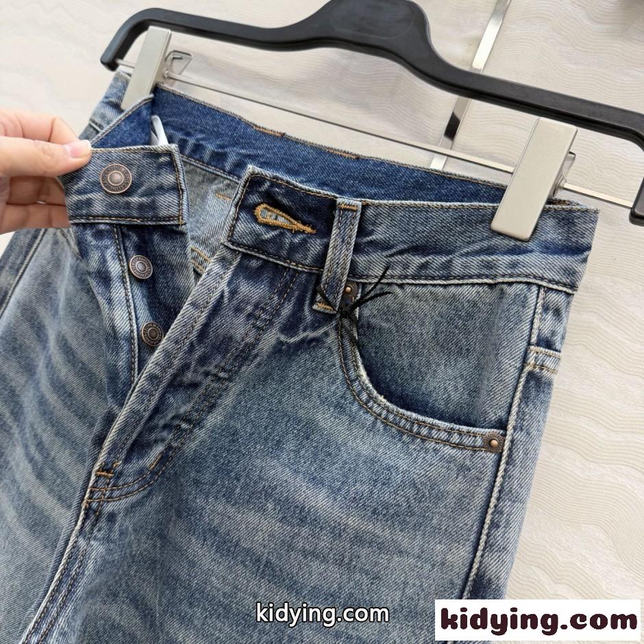 セリーヌ ジーンズ コピー 合わせやすい スタイリッシュ デニムパンツ ブルー-2