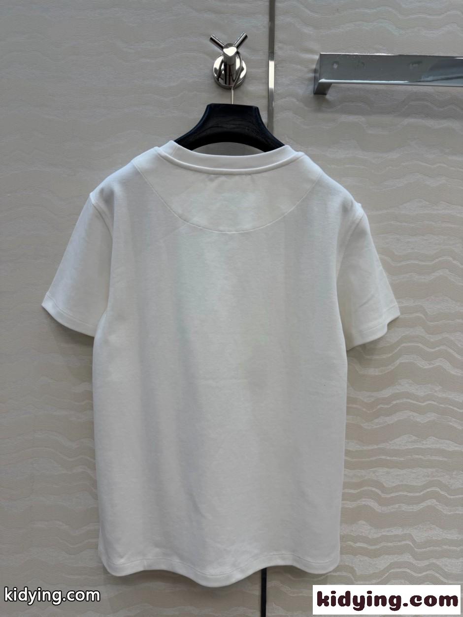 マキシプリント コットン 半袖Tシャツ エルメス Tシャツ スーパーコピー ホワイト-3