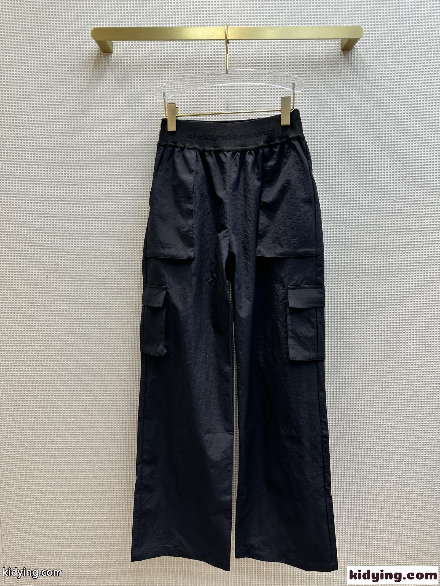 ロゴ入りウエストバンド付き カーゴ レイヴパンツ アレキサンダーワング パンツ コピー-1