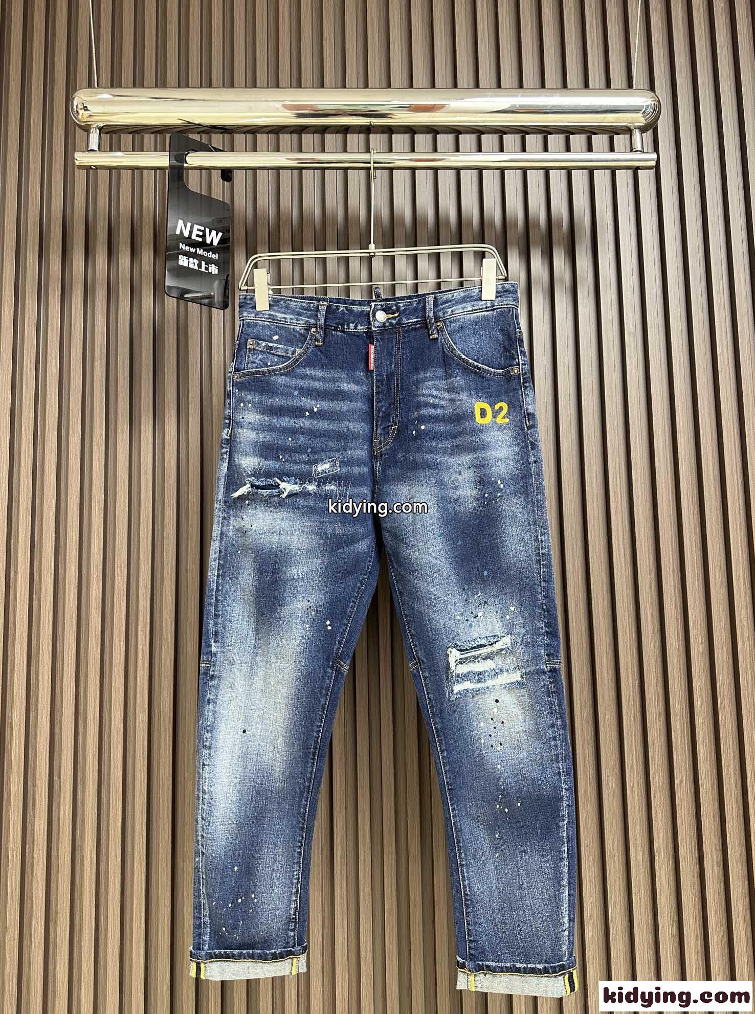 おしゃれ ダメージ加工 デニムパンツ ディースクエアード ジーンズ コピー メンズ-0