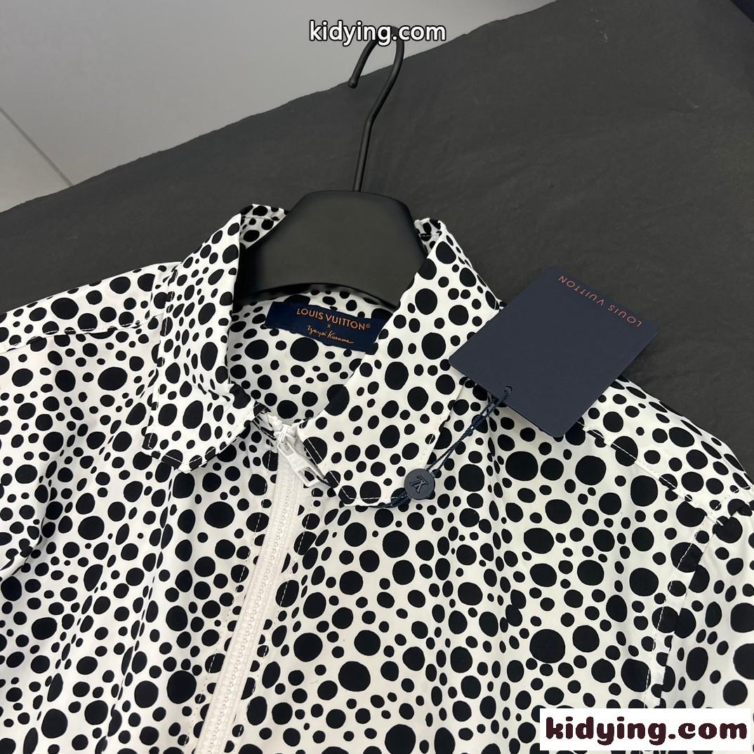 大人気☆LouisVuitton×YKドットプリンテッドジップドシャツ スーパーコピー ユニセックス-0