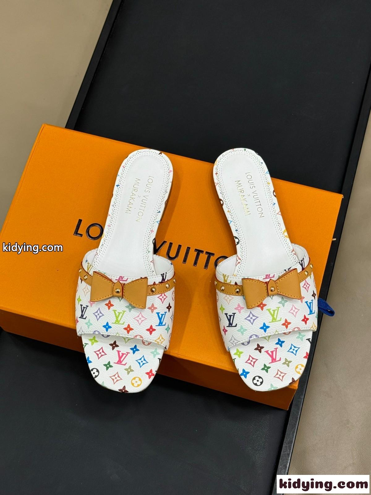 ルイ・ヴィトン × 村上隆 LV × TM 6AM ミュール スーパーコピー ホワイト-2