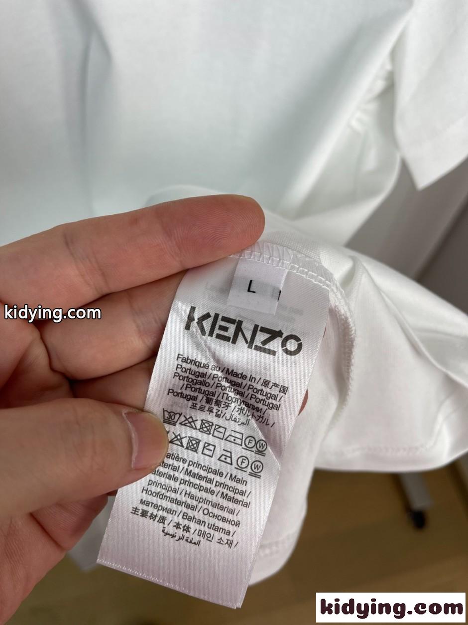 KENZO Boke Heart 半袖Tシャツ コットン ケンゾー Tシャツ コピー ホワイト-1