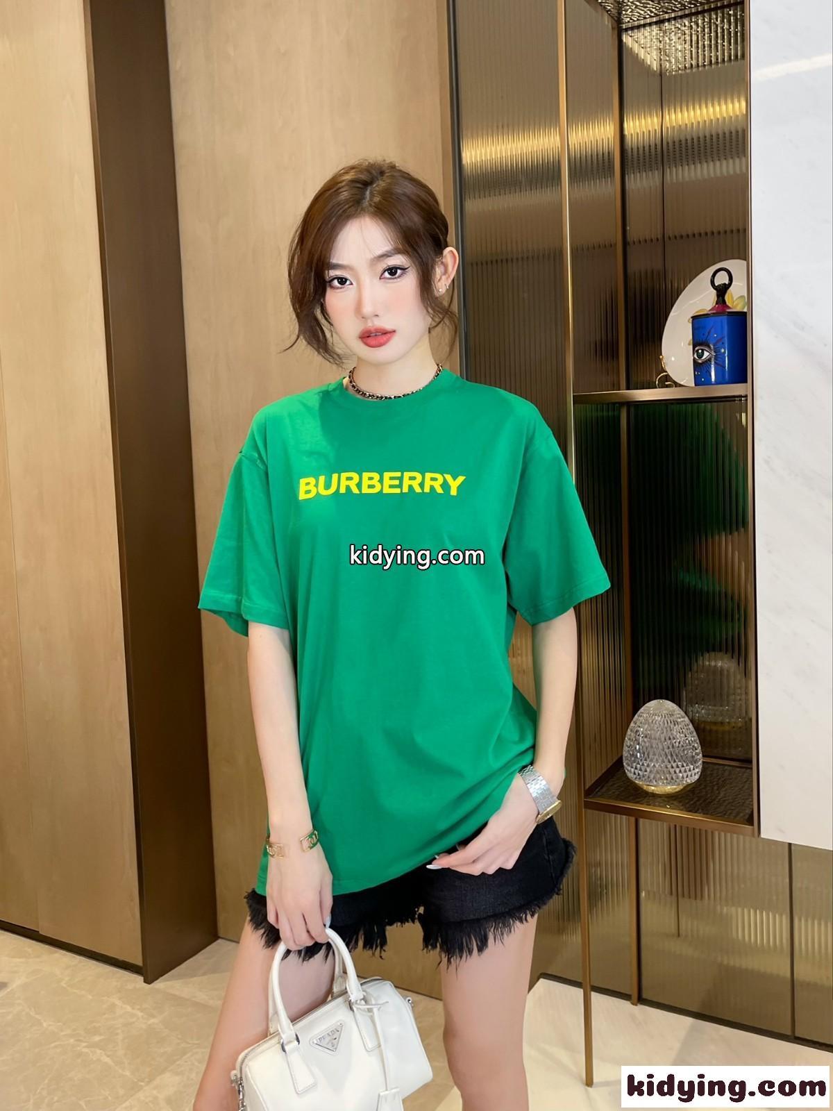 定番 カジュアル おしゃれ ロゴプリント コットン バーバリー Tシャツ コピー 半袖 クルーネック-3
