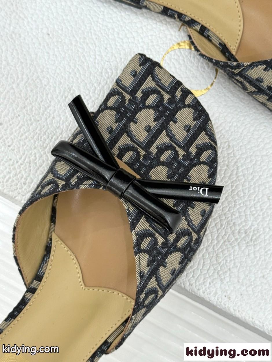 人気 クリスチャン・ディオール サンダル コピー Dior Bow スライド-3
