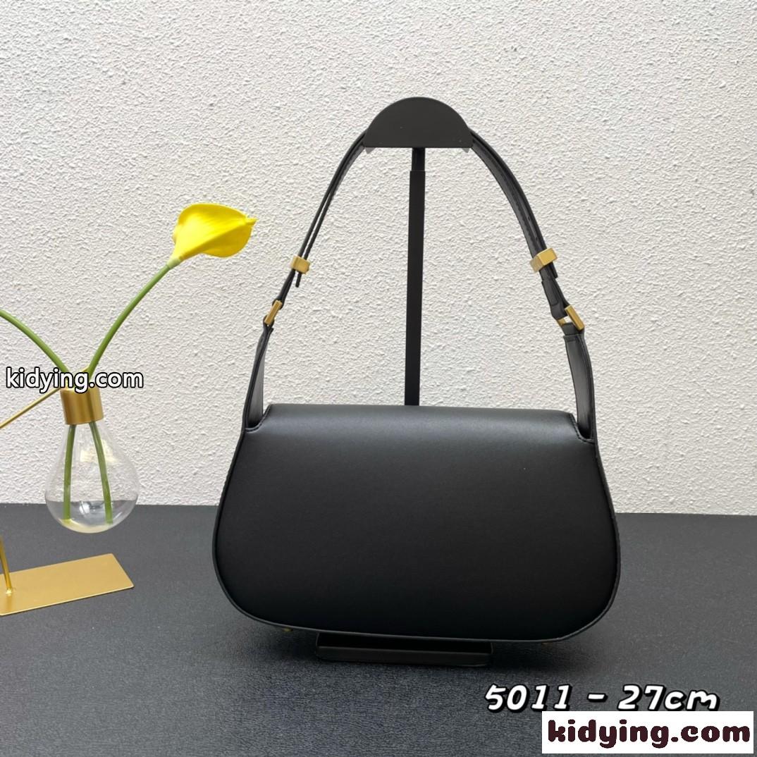 Vロゴ チェーン カーフスキンレザー ヴァレンティノ バッグ コピー ショルダーバッグ スモール ブラック-2