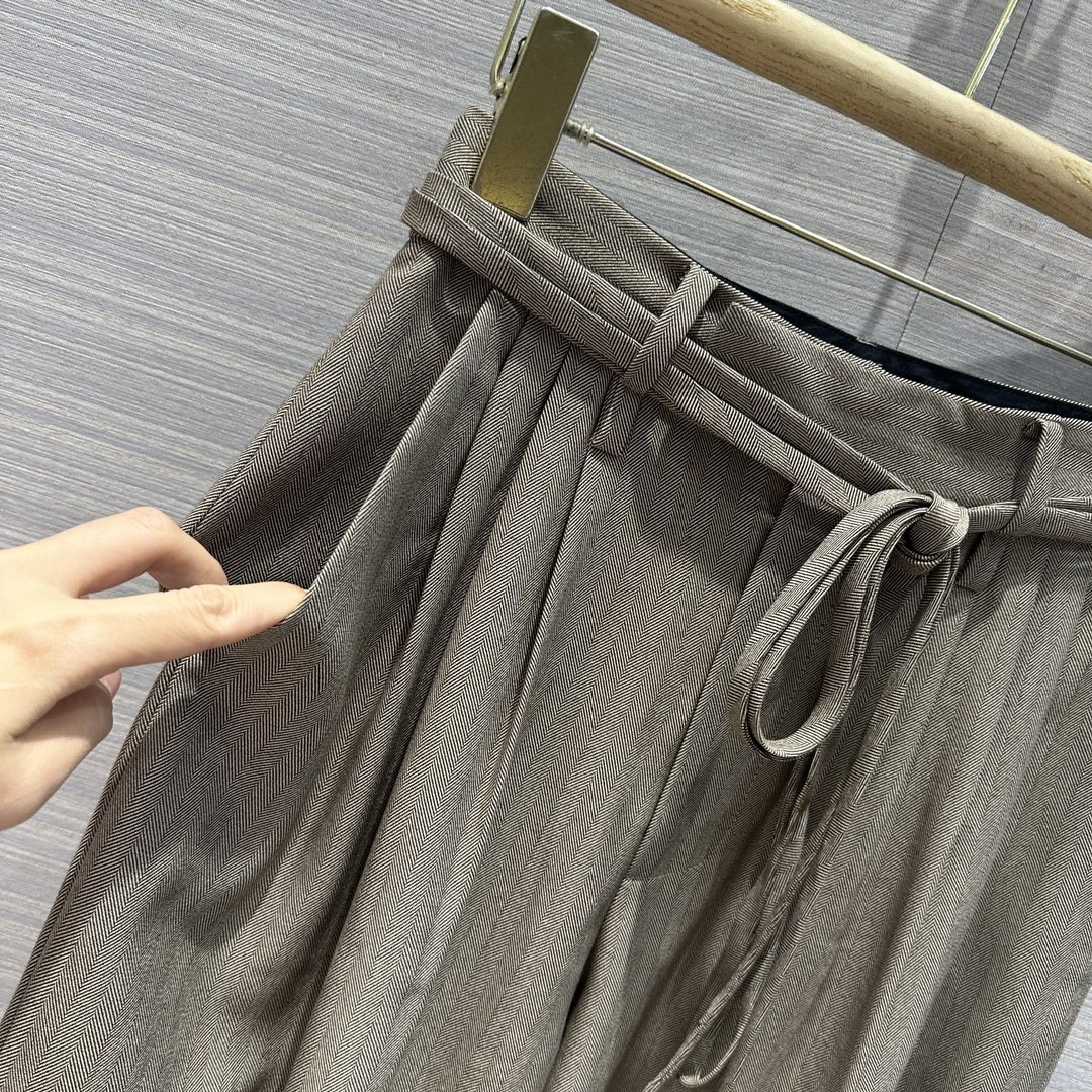 ヘリンボーン テーラリング ラップタイ パンツ アレキサンダーワング パンツ コピー-4