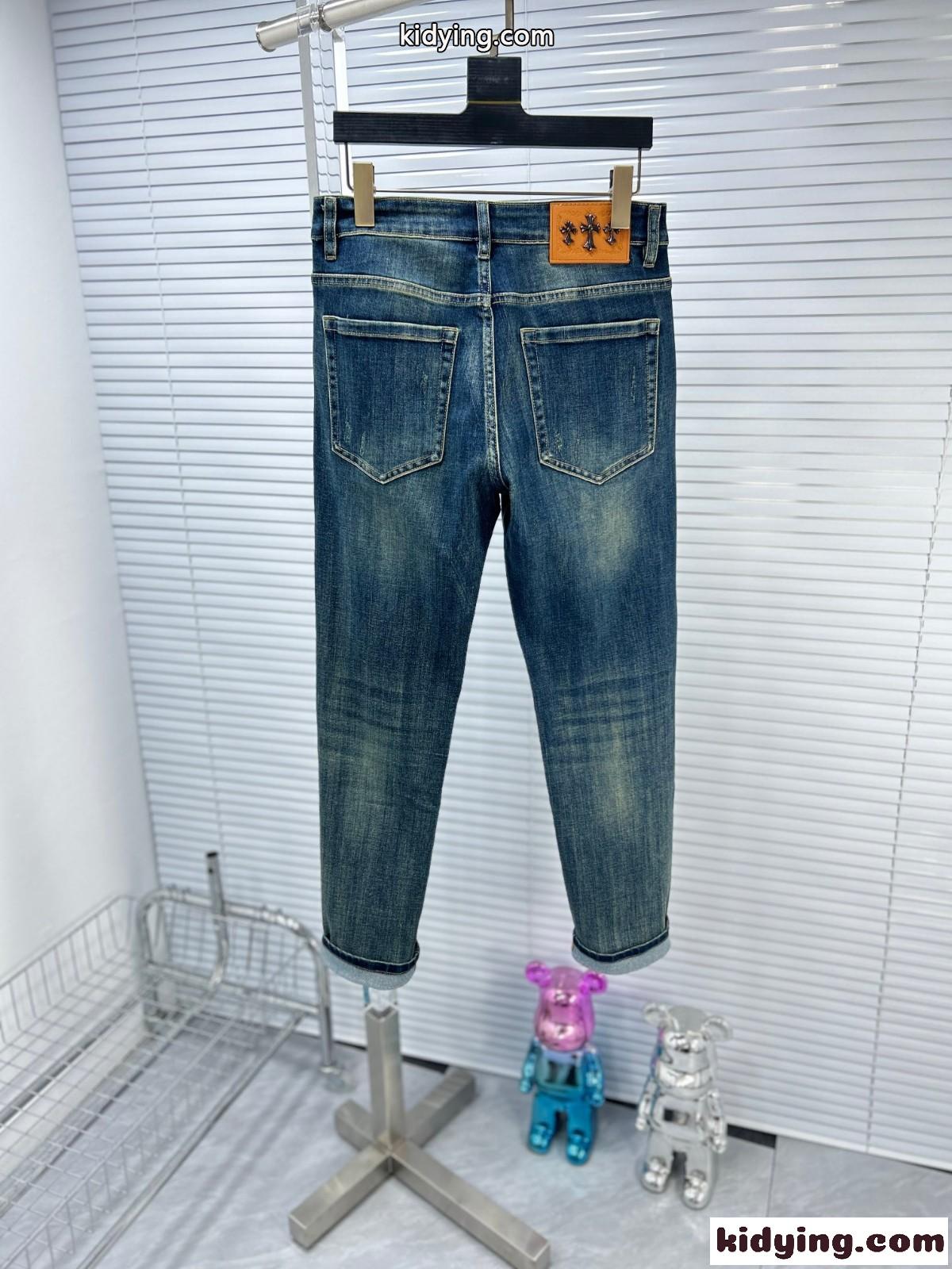 クロムハーツ ジーンズ コピー 定番 合わせやすい メンズ デニムパンツ-3
