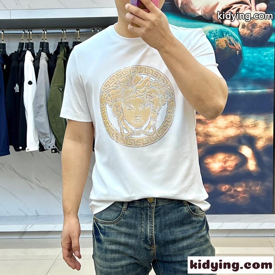 合わせやすい メドゥーサ ヴェルサーチェ Tシャツ コピー 半袖Tシャツ ホワイト-1