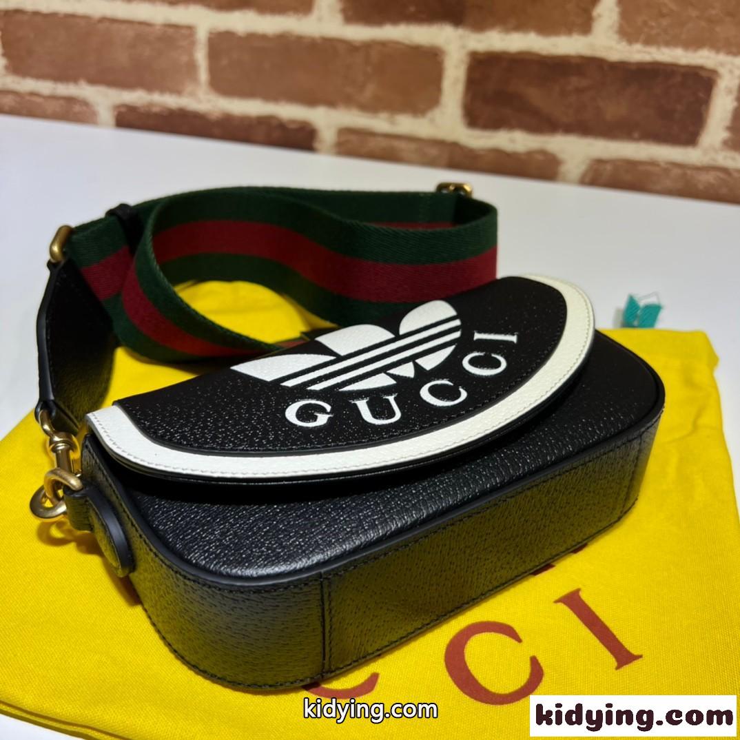 ADIDAS X GUCCI ミニバッグ グッチ バッグ コピー ショルダーバッグ ブラック-0