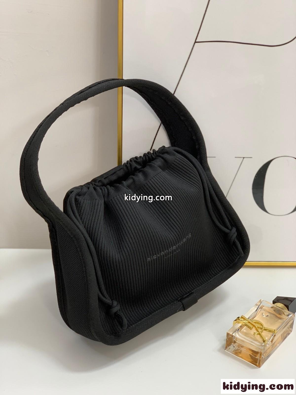 Alexander Wang Ryan スモール リブニット ハンドバッグ アレキサンダーワング バッグ コピー ブラック-4