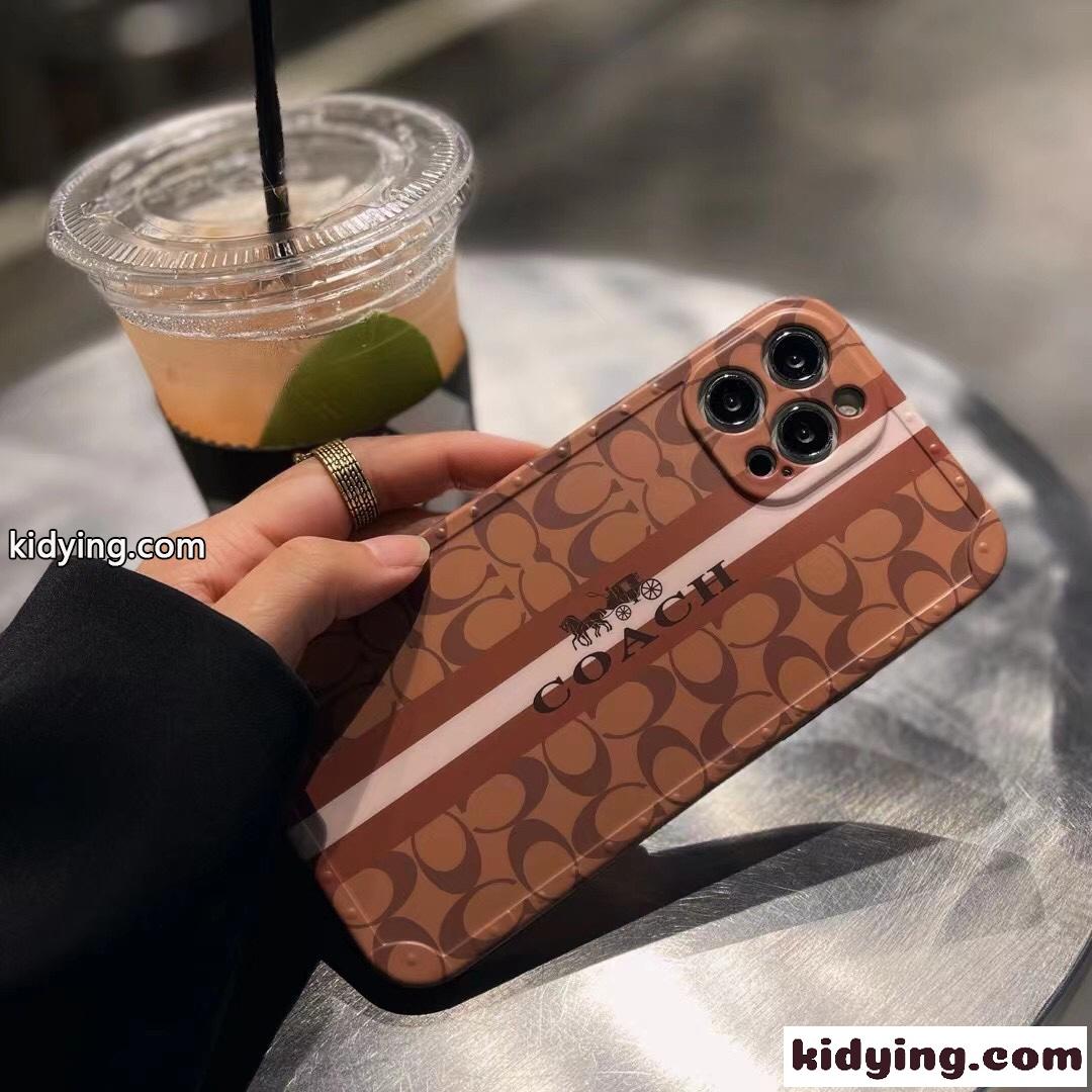 シンプル おしゃれ 高級感 ソフト コーチ アイフォンケース コピー スマホケース 携帯ケース レンズ保護-2
