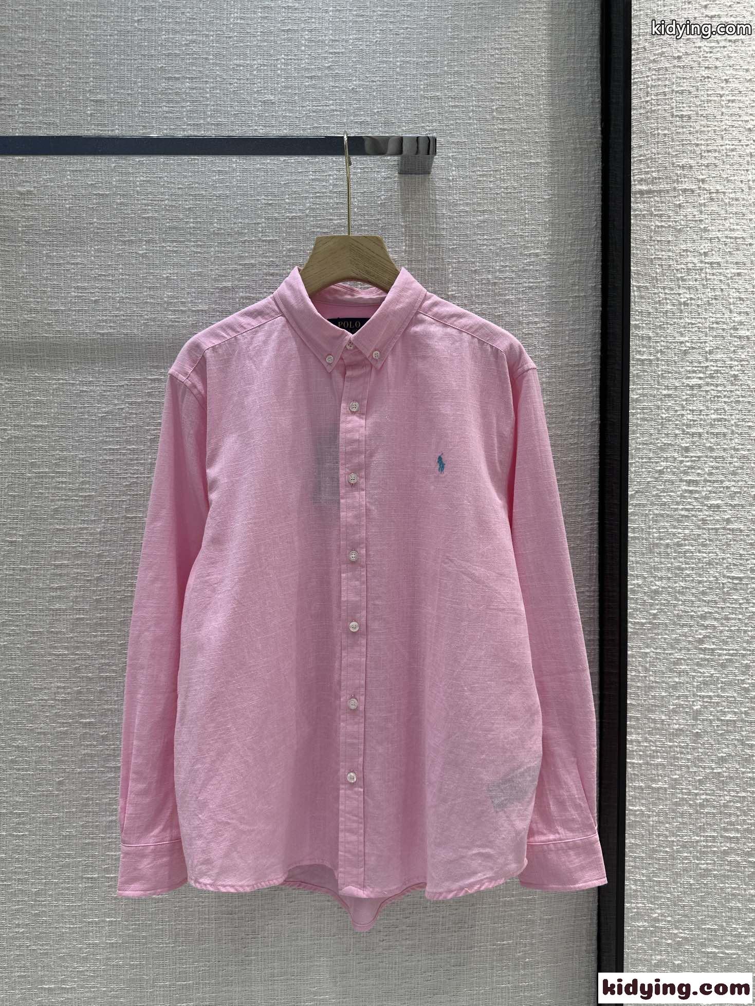 カジュアル ゆったり 刺繍入り ラルフローレン シャツ コピー ピンク-1