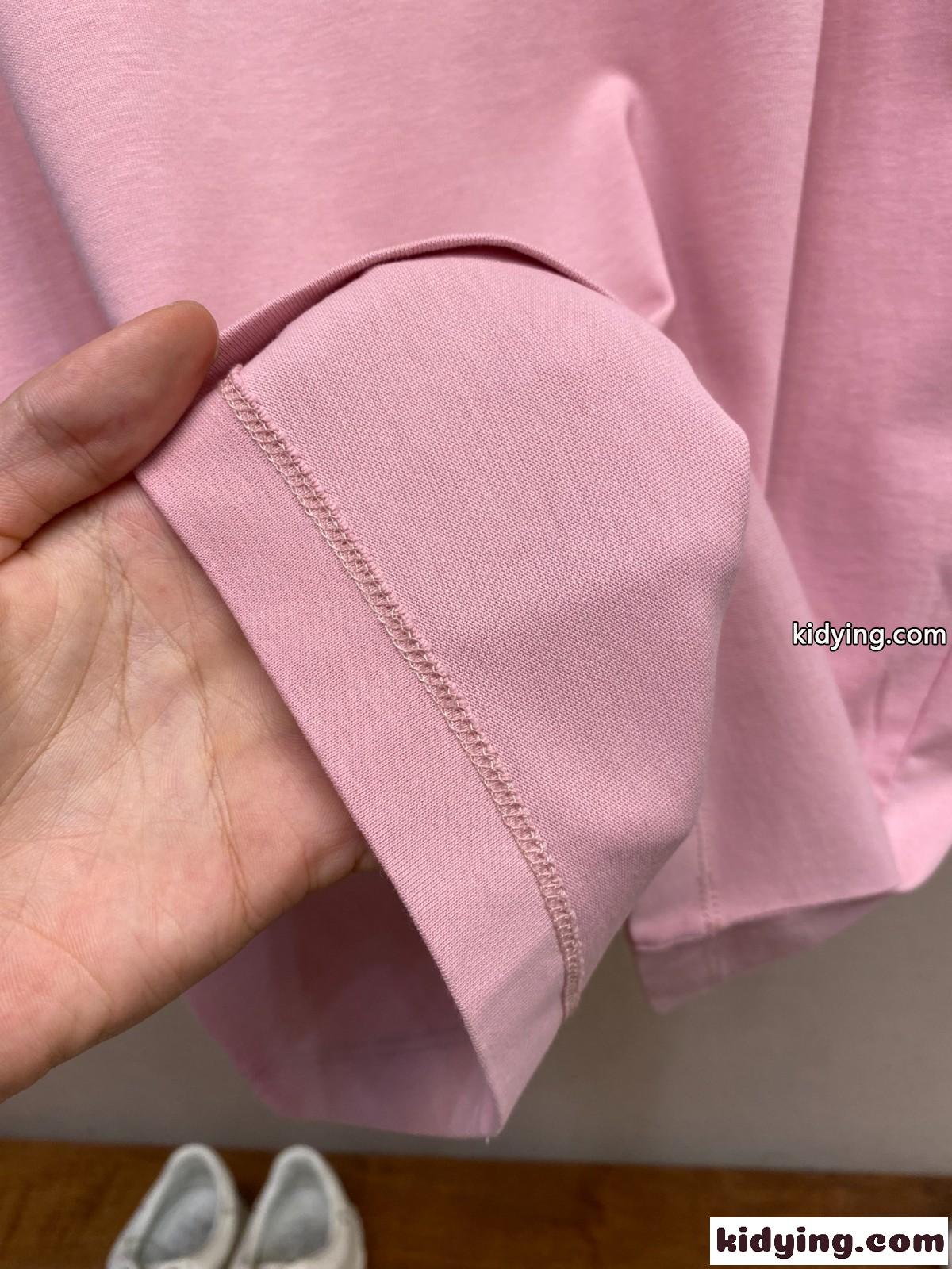 リラックスフィット コットンTシャツ ロエベ Tシャツ コピー 半袖トップス ピンク-3