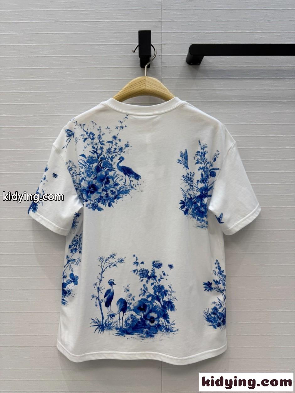 Dioriviera コットン 半袖Tシャツ クリスチャン・ディオール Tシャツ コピー-4