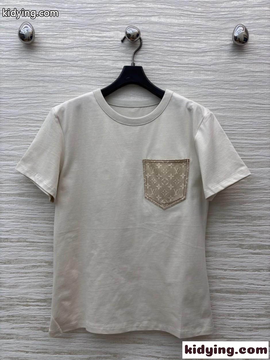 シグネチャー ポケットTシャツ ルイ・ヴィトン Tシャツ コピー コットン-0