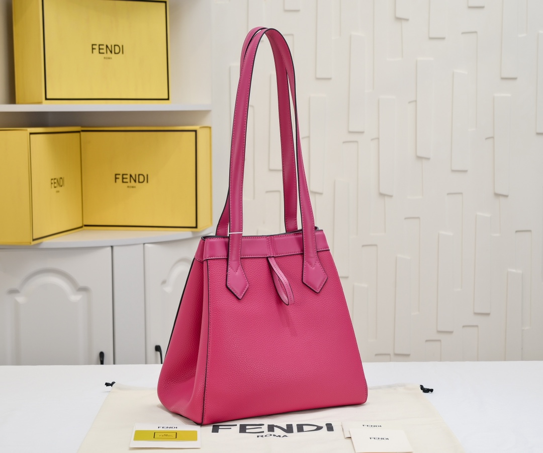 Fendi Origami ミディアム 変形バッグ フェンディ バッグ コピー ピンクレザー-0