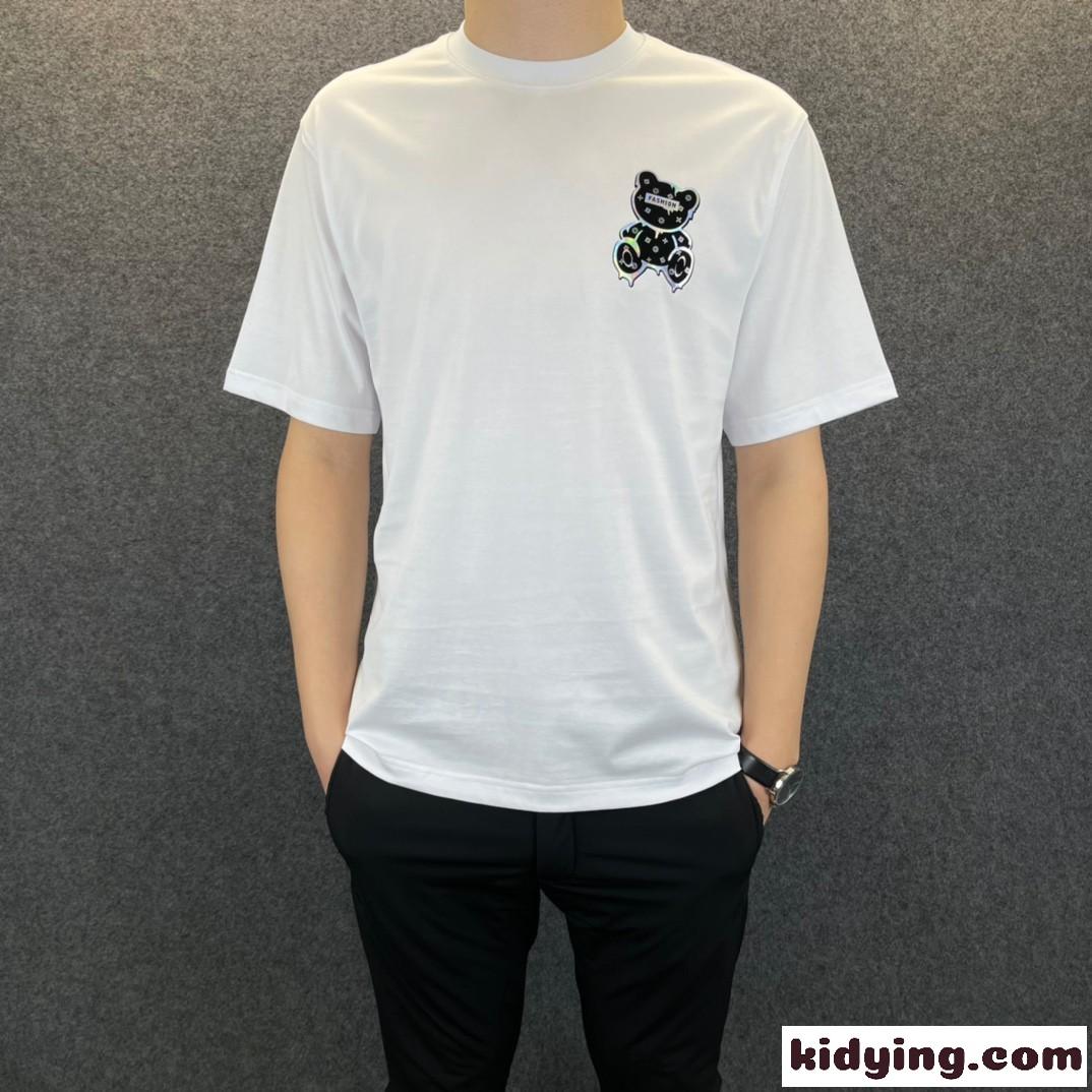 高品質 着心地いい 快適 クルーネック フィリッププレイン 半袖Tシャツ コピー 人気 ファッション ホワイト ブラック-0