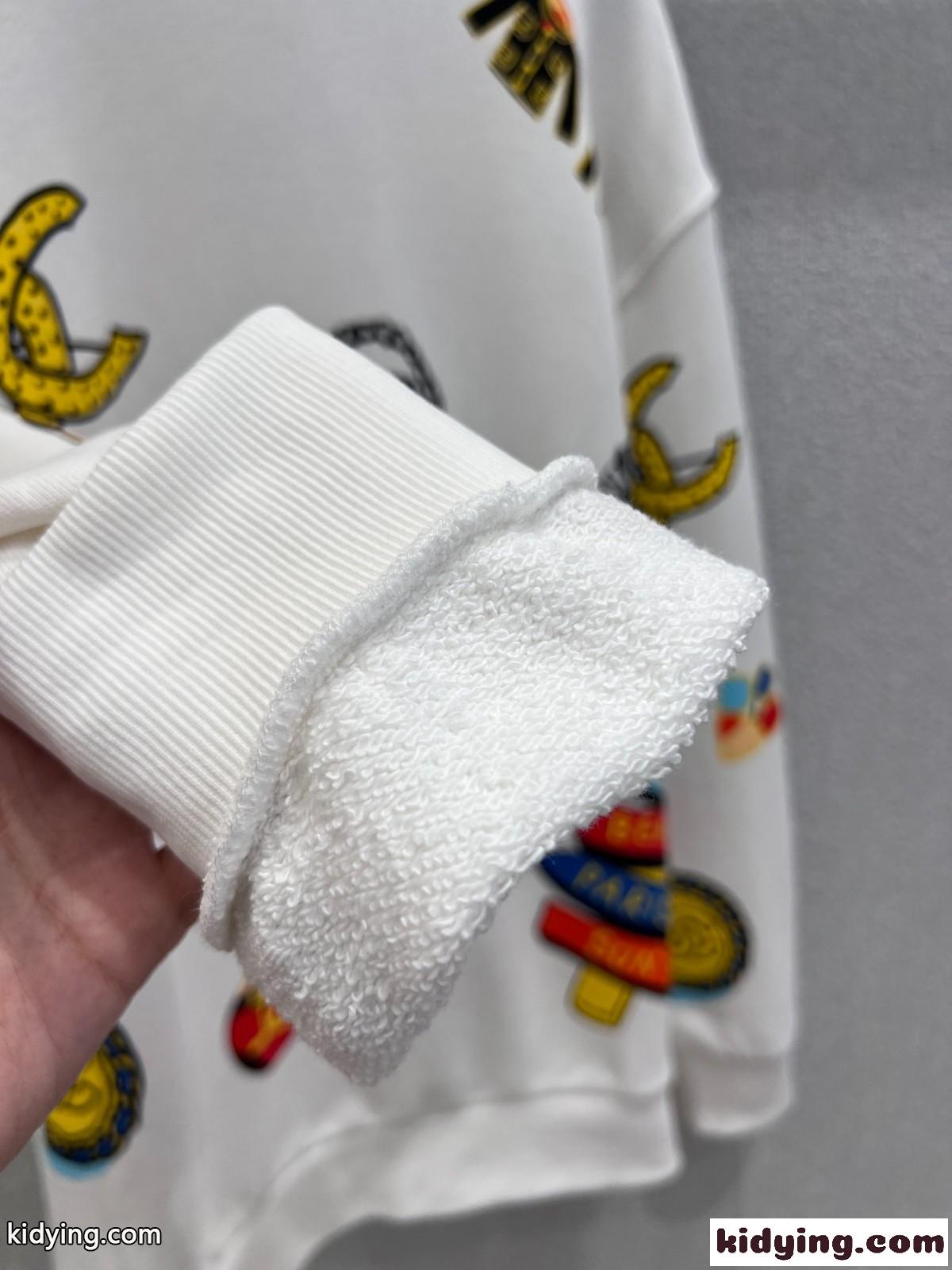遊び心満載~プリント スウェットシャツ シャネル Tシャツ コピー コットン ホワイト-3