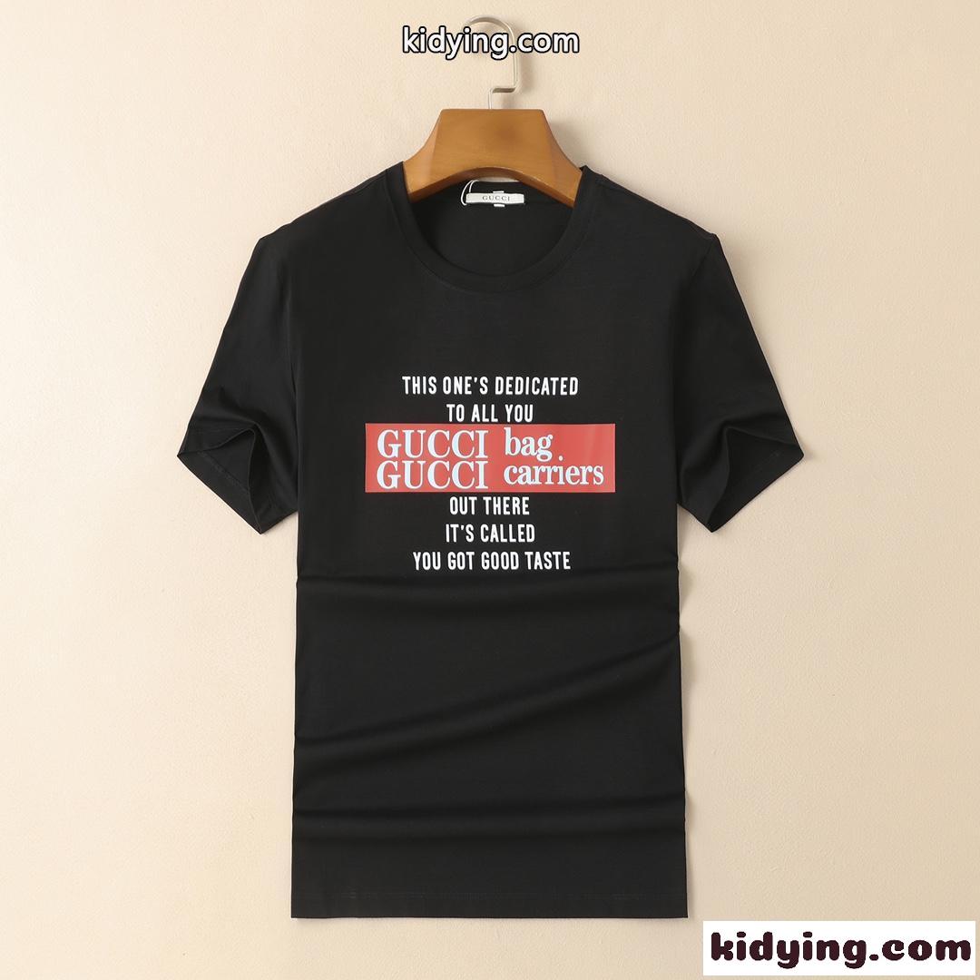 ベーシック おしゃれ プリント 快適 グッチ 半袖Tシャツ コピー クルーネック 定番 合わせやすい トップス-1