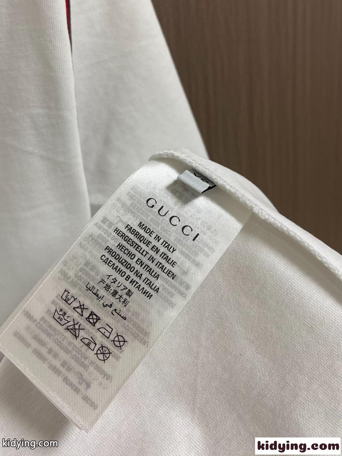おしゃれ クルーネック 半袖Tシャツ グッチ Tシャツ コピー コットン トップス-5