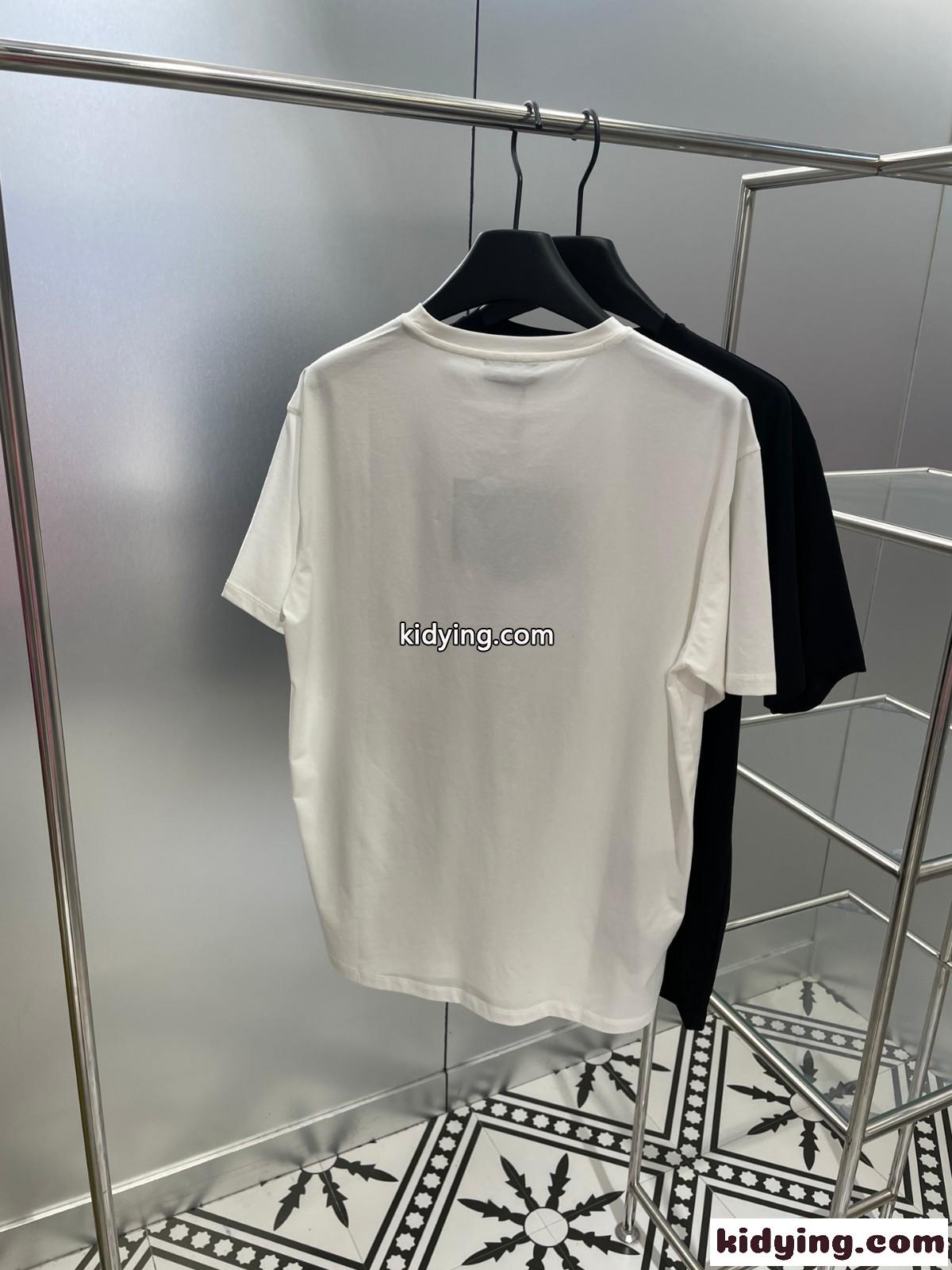 シンプル クルーネック ジャージーTシャツ プラダ Tシャツ コピー ユニセックス-1