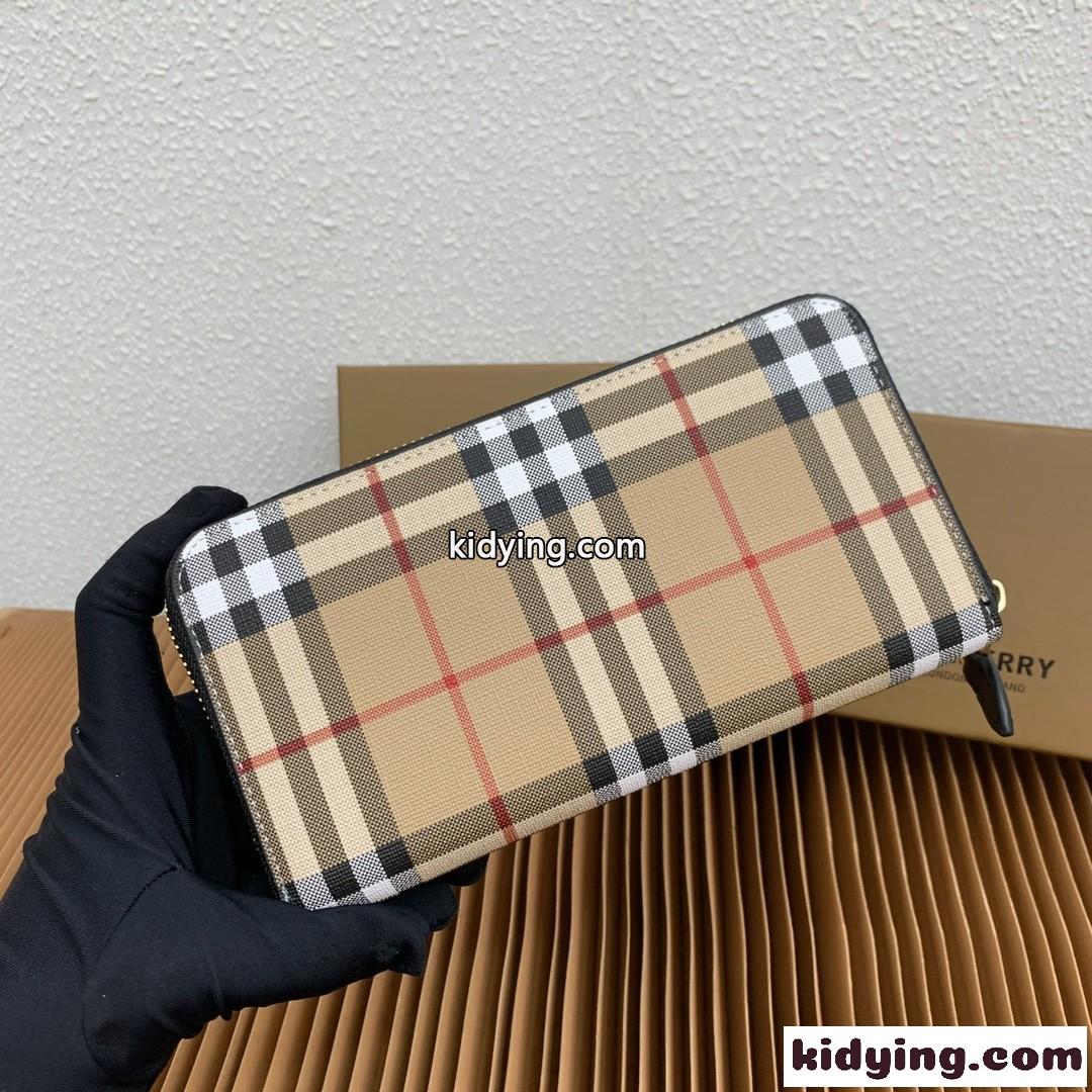 チェック ジップウォレット バーバリー 財布 コピー 長財布 ブラック-2