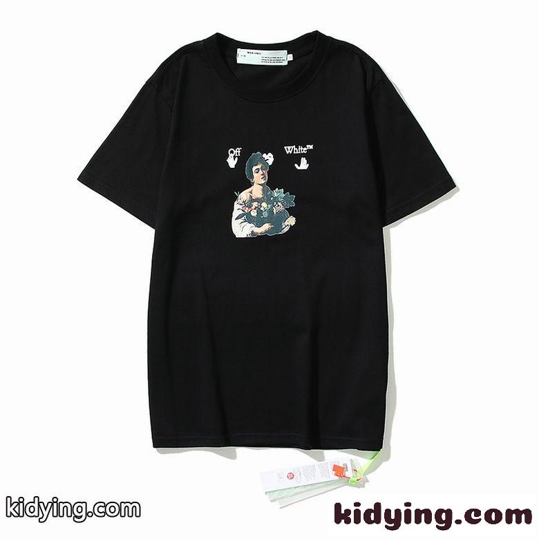 ストリート ファッション ゆったり オフホワイト tシャツ コピー 春夏 定番 トップス 半袖 カジュアル ユニセックス-1