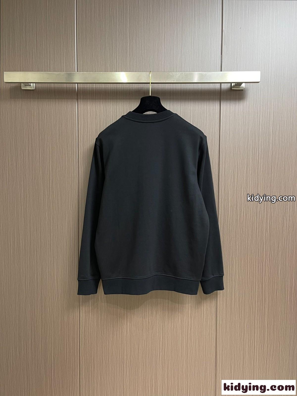 コットン クルーネック スウェットシャツ ドルチェ&ガッバーナ Tシャツ コピー ブラック-1