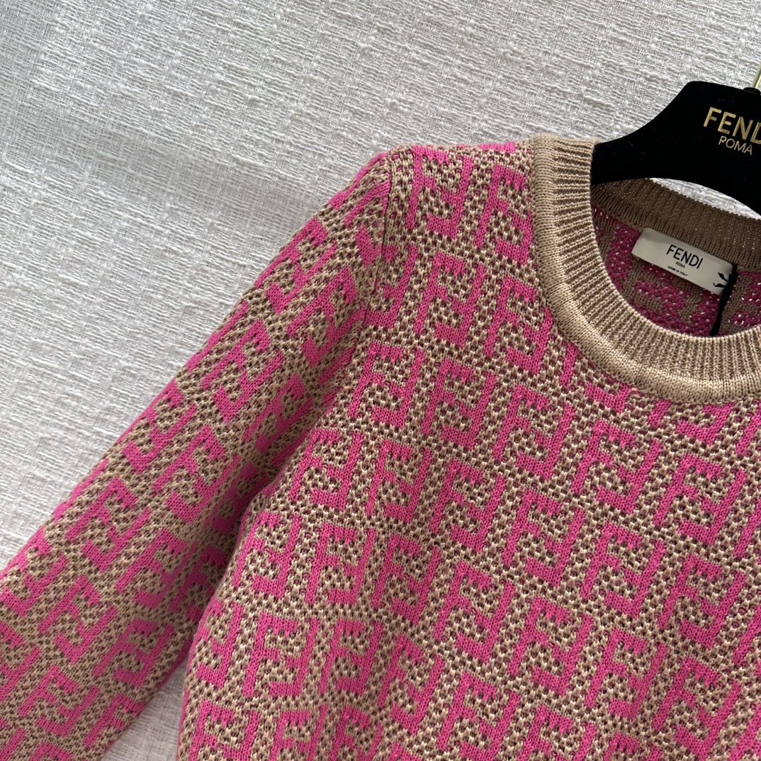 フェンディ セーター コピー 人気 FFジャガード 合わせやすい クルーネック-2