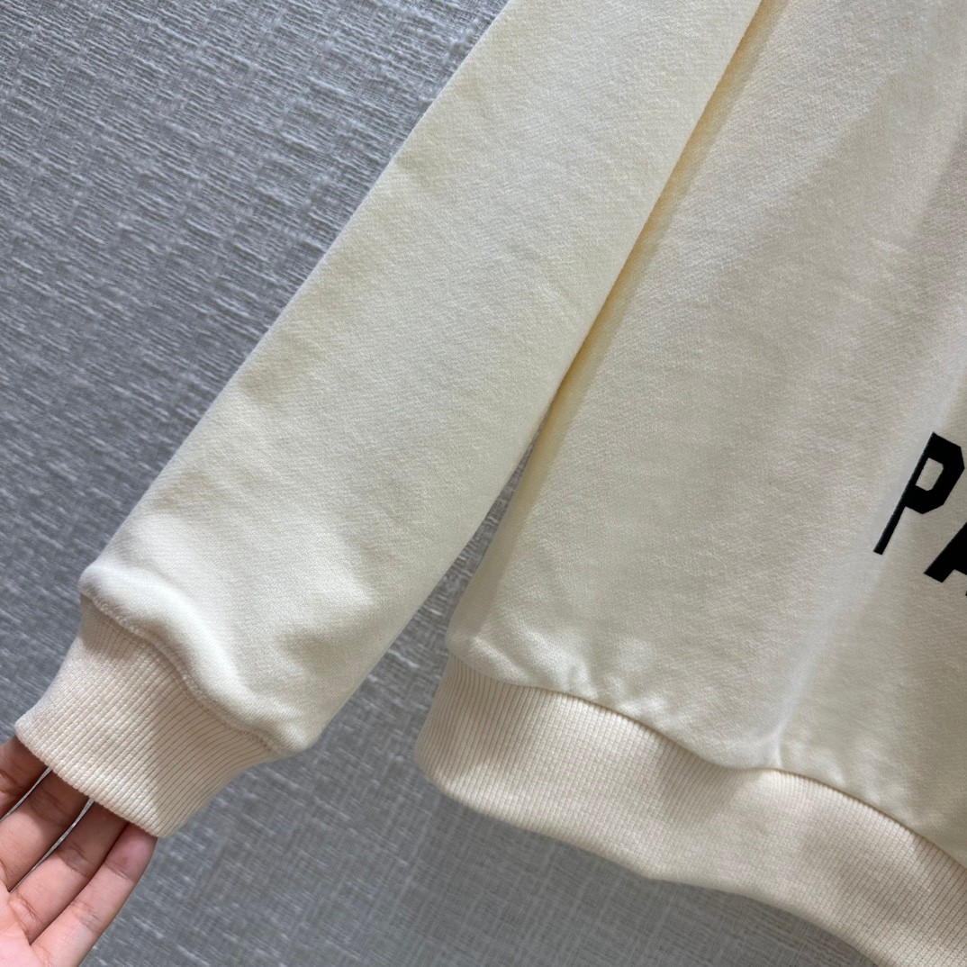 ロゴプリント クルーネック コットント レーナー セリーヌ Tシャツ コピー ベージュ-3