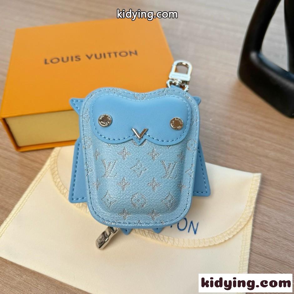 バッグチャーム・LV オウル ルイ・ヴィトン キーホルダー 偽物 ライトブルー-0