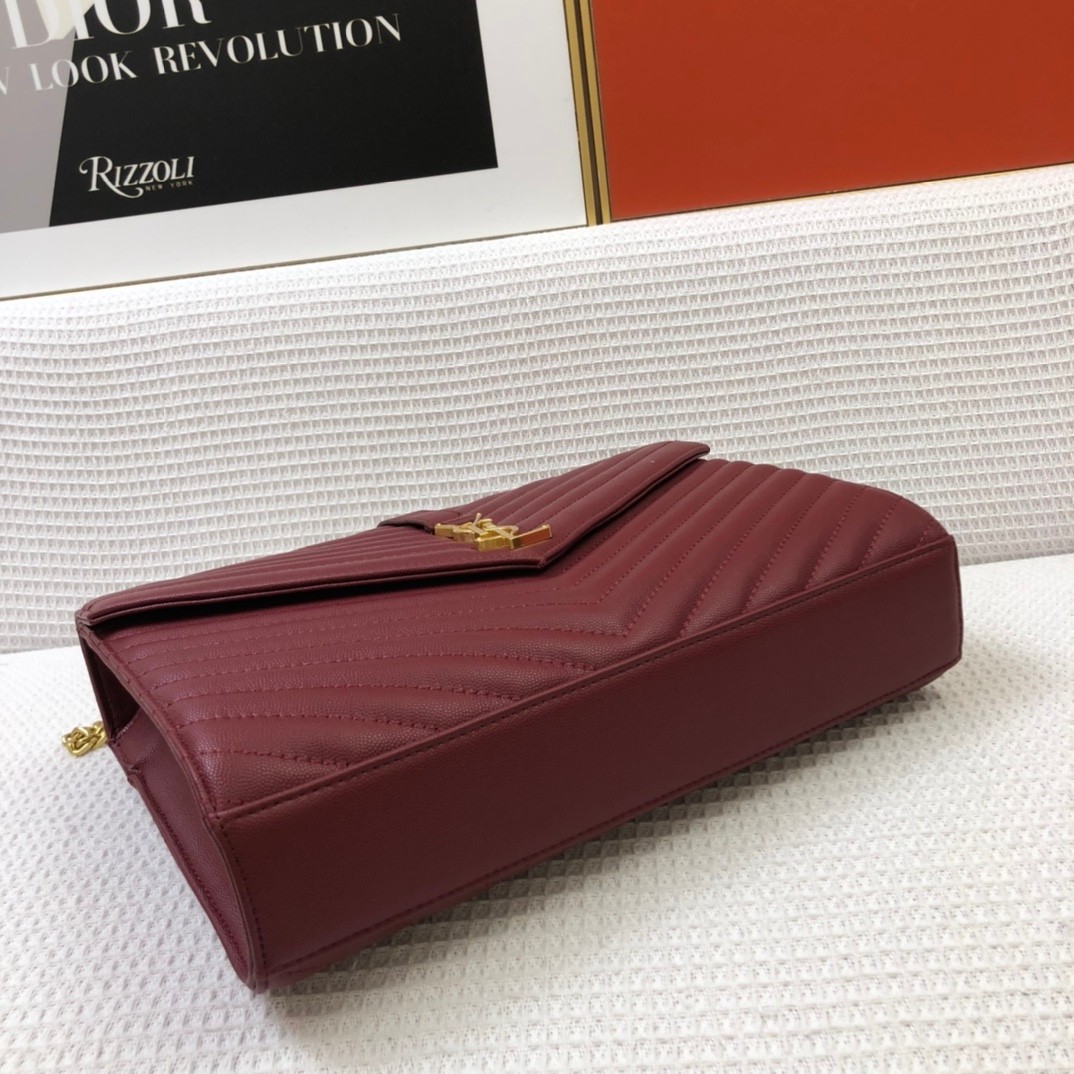 ゴールド金具 定番 人気 ショルダーバッグ イヴ・サンローラン バッグ コピー ワイン-3