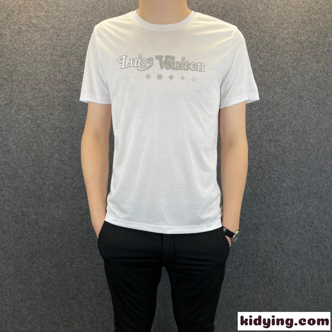 ルイ・ヴィトン tシャツ コピー 半袖 トップス 上品 おしゃれ ロゴ 着心地いい 薄手 春夏-1