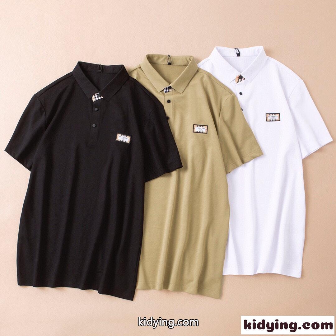 3色あり 柔らかい 着心地いい メンズ バーバリー 半袖tシャツ コピー カジュアル ビジネス トップス ポロシャツ-3