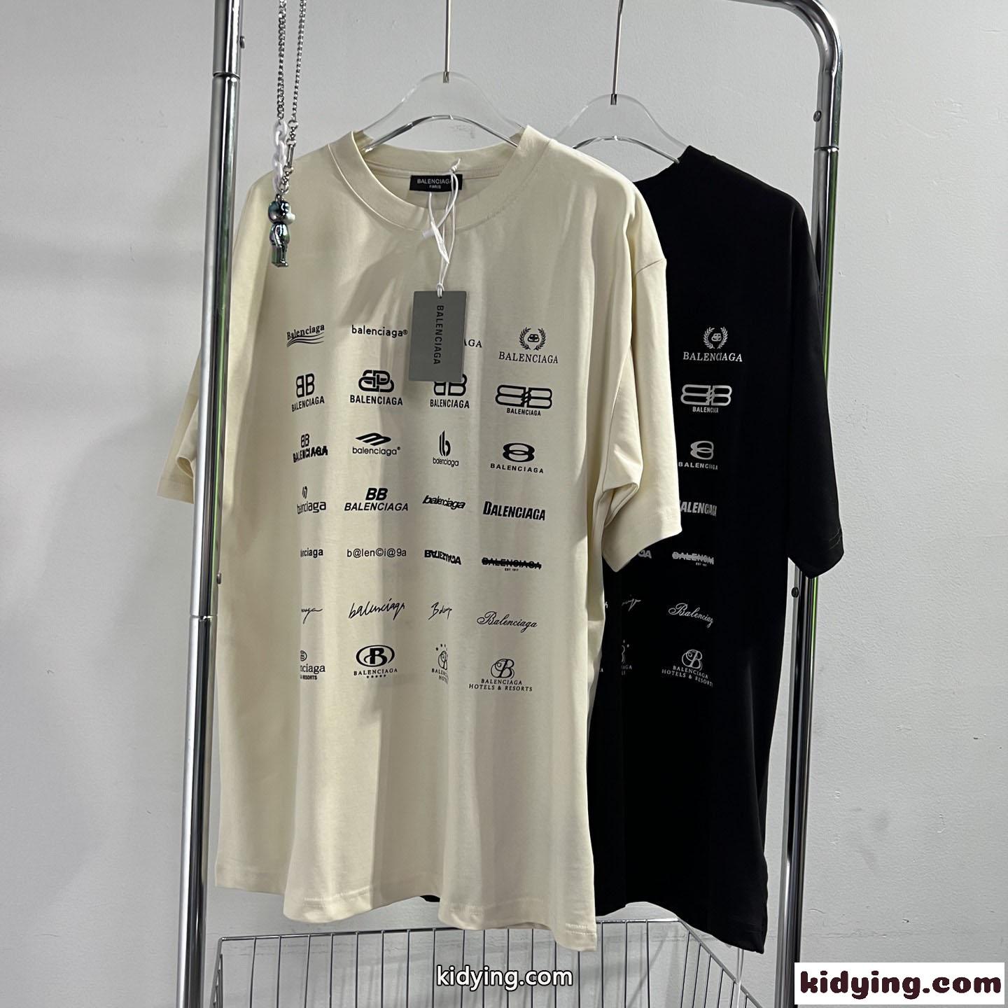 人気 ユニセックス ロゴ オーバーサイズ バレンシアガ Tシャツ コピー カジュアル ファッション-1