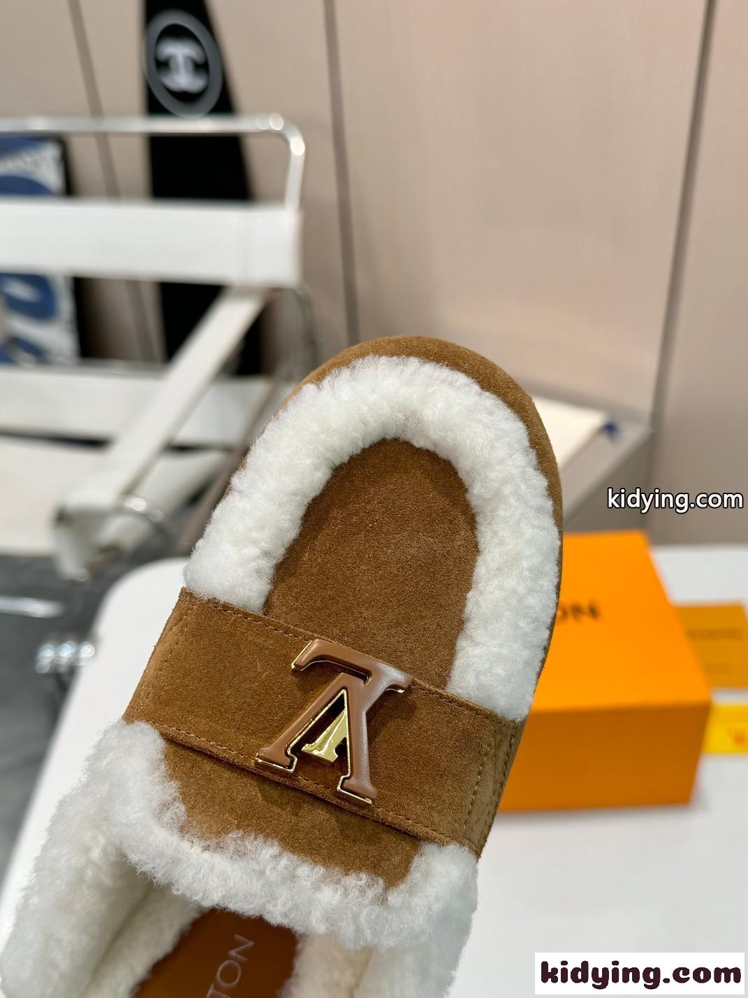 人気 LV カプリ・オープン・ローファー ルイヴィトン シューズ コピー ブラウン-4