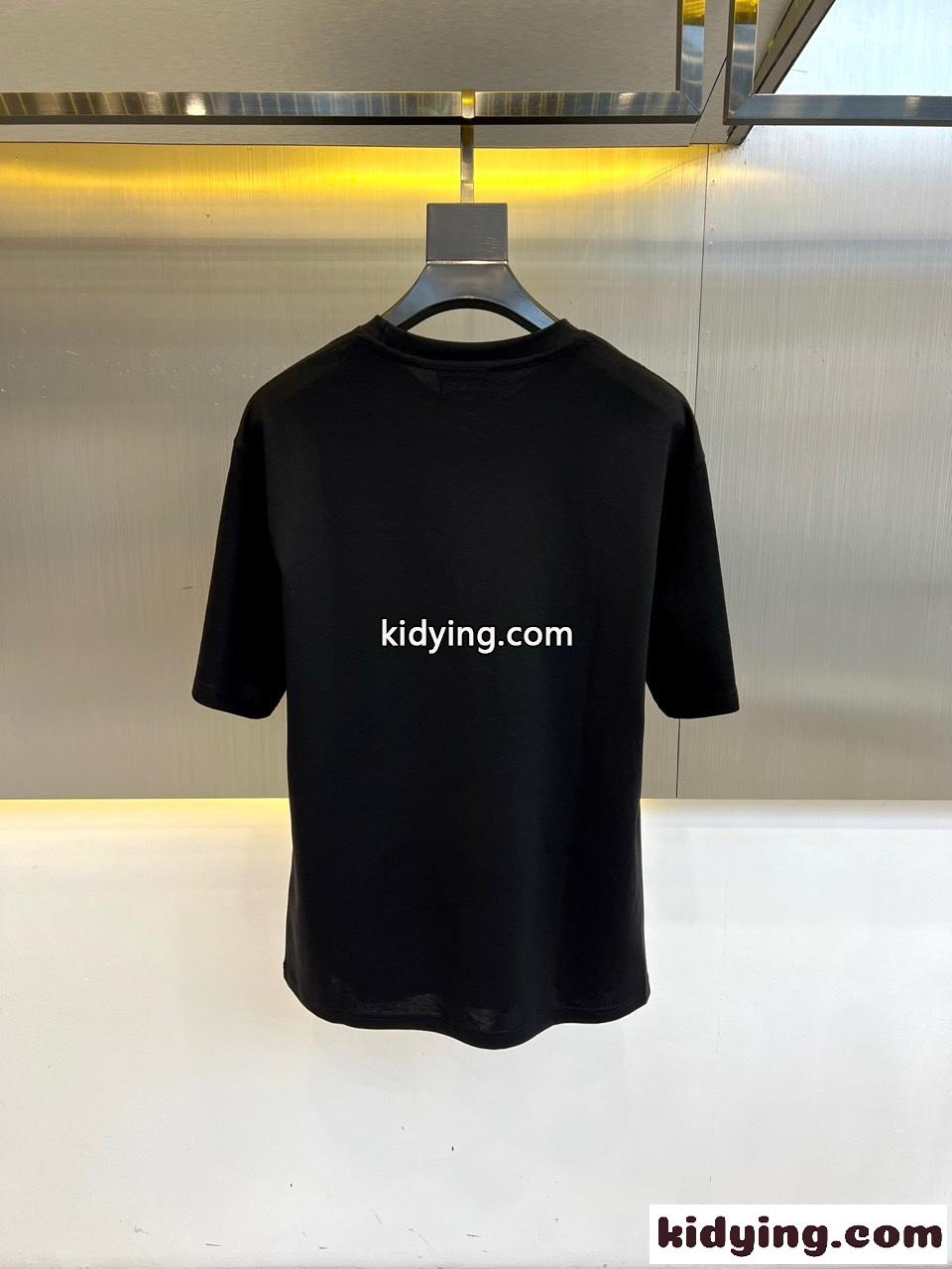 シンプル おしゃれ ロゴTシャツ クリスチャン・ディオール Tシャツ 偽物 コットン ブラック-4