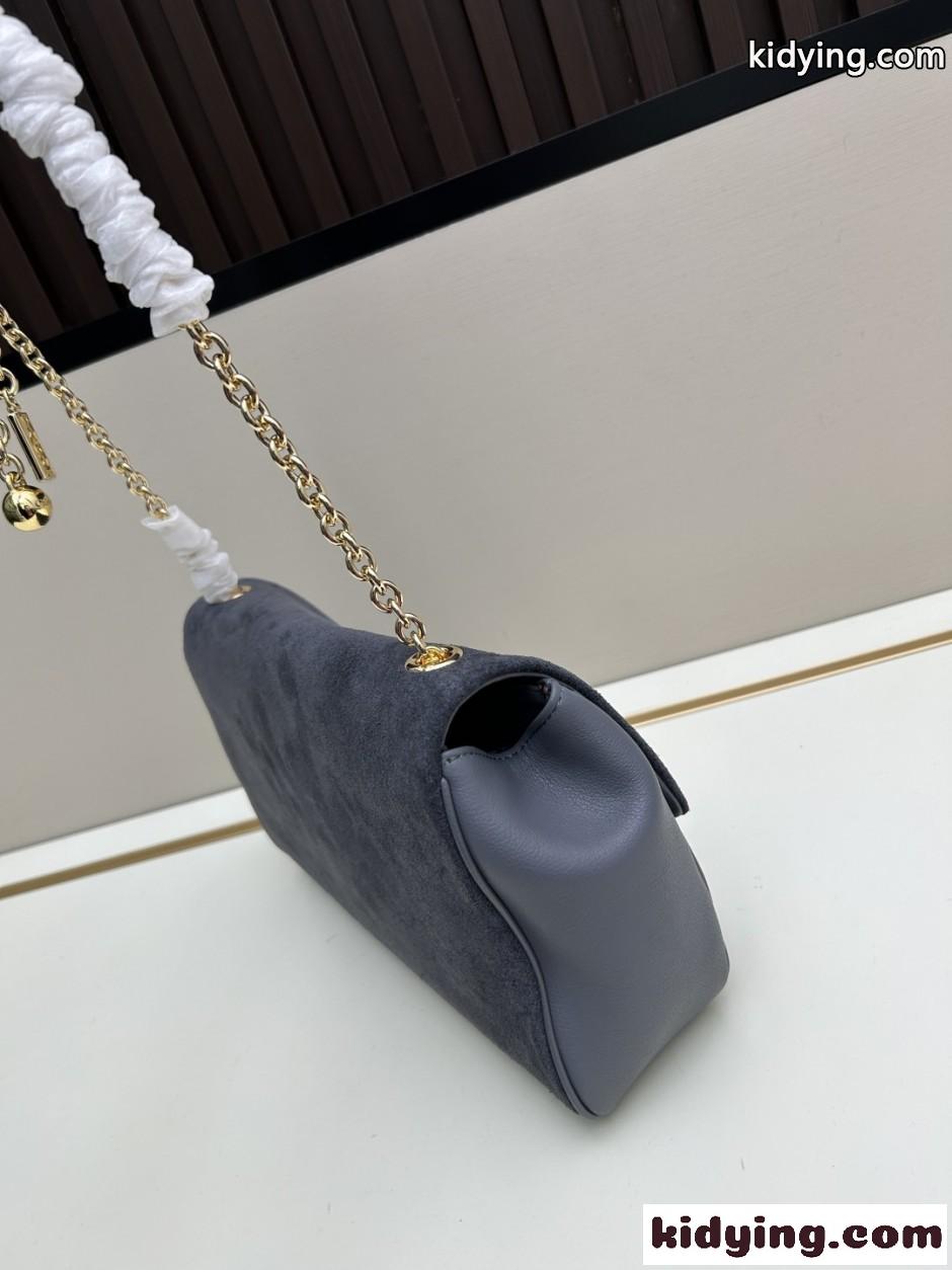 カジュアル おしゃれ スエードChloé Heritage ショルダーバッグ クロエ バッグ スーパーコピー グレー-1