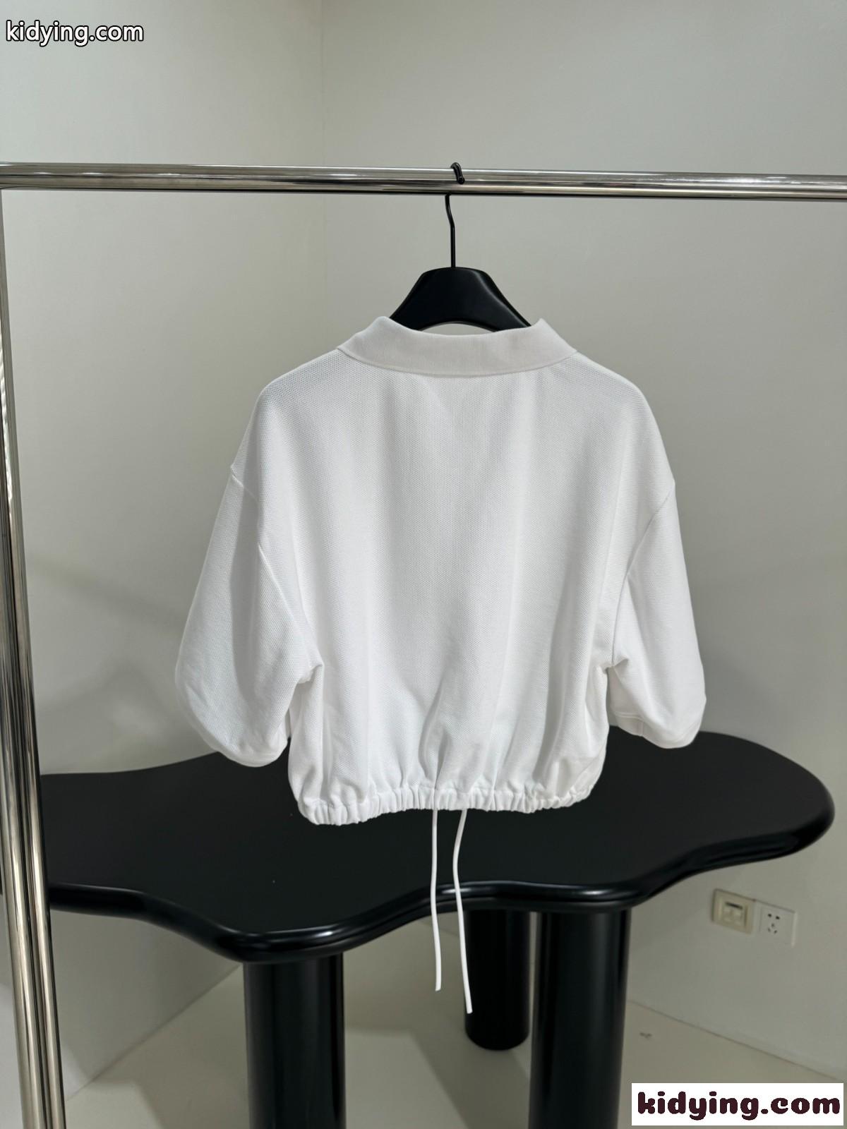 コットンピケ ポロシャツ アレキサンダーワング Tシャツ コピー ホワイト-0