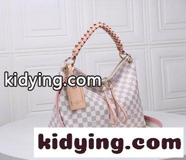Beaubourg Hobo中号手袋取材Monogramは 手で縁染めしたものを織り革の柄にして独特の意味をつけている ルイ・ヴィトン バッグ ピンクコピー-4