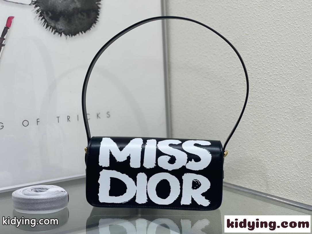 クリスチャン・ディオール バッグ コピー Miss Dior フラップバッグ ブラック-4