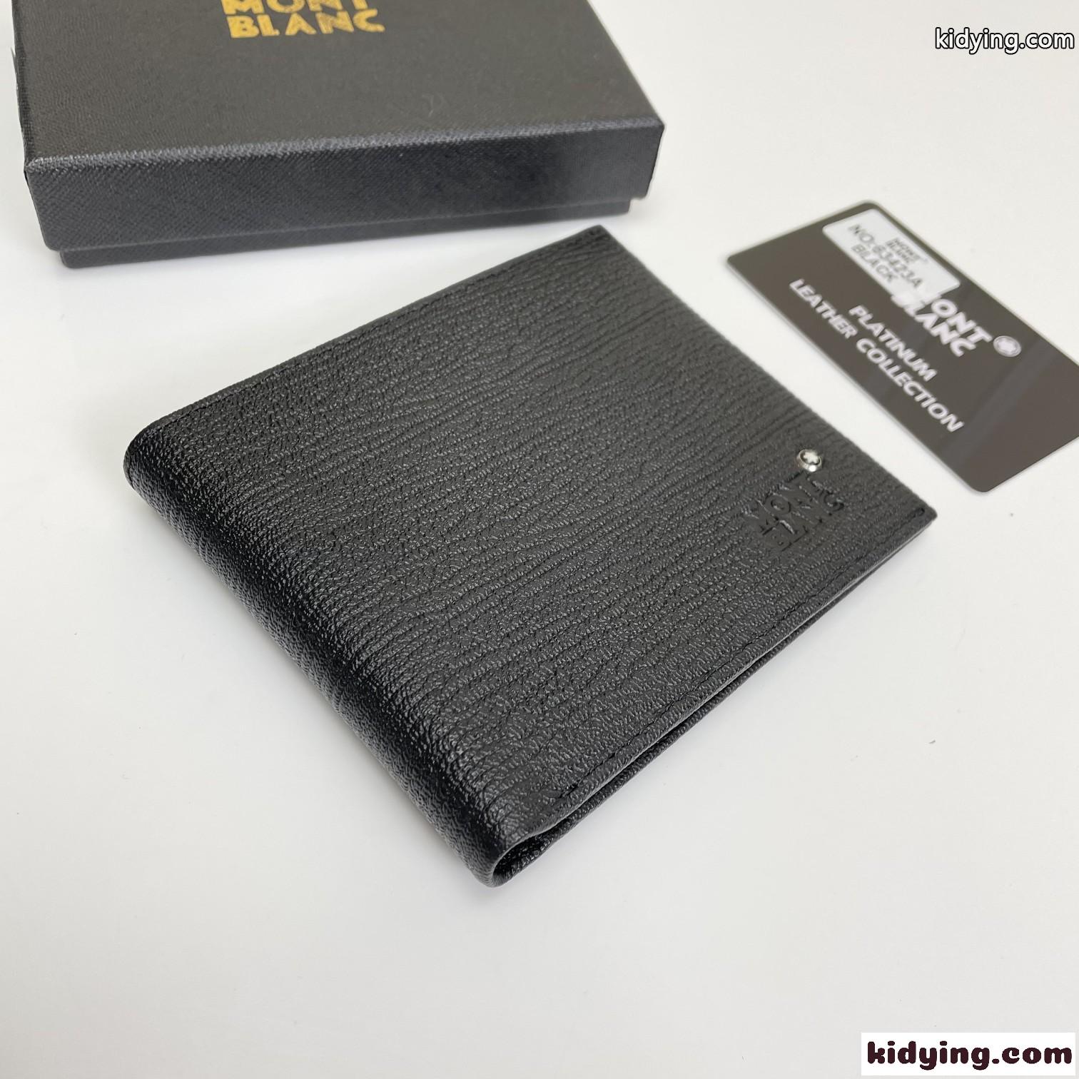 モンブラン 財布 メンズ コピー 二つ折り 上品 高級感 柔らかい レザー カジュアル おしゃれ 定番 ブラック-1