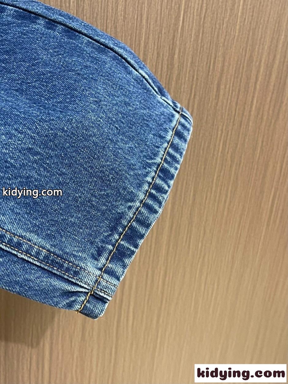 合わせやすい ホースビット付き デニムパンツ グッチ ジーンズ 偽物 ブルー-4