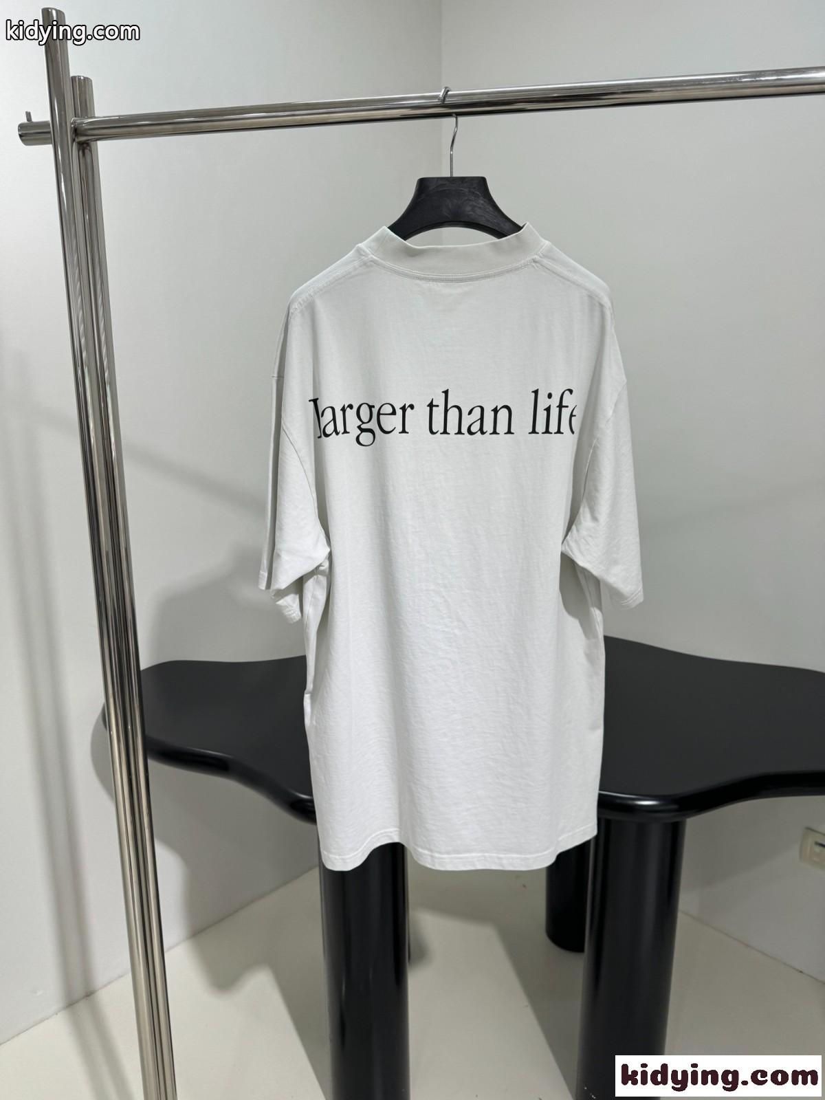 カジュアル プリント オーバーサイズTシャツ バレンシアガ Tシャツ コピー ユニセックス-0
