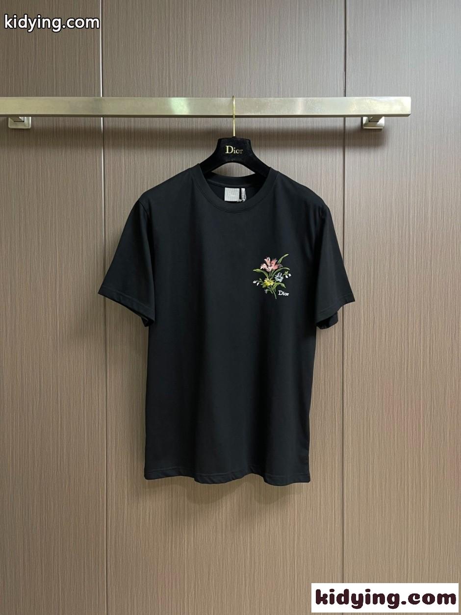 Dior Secret Garden Tシャツ クリスチャン・ディオール スーパーコピー ブラック-1