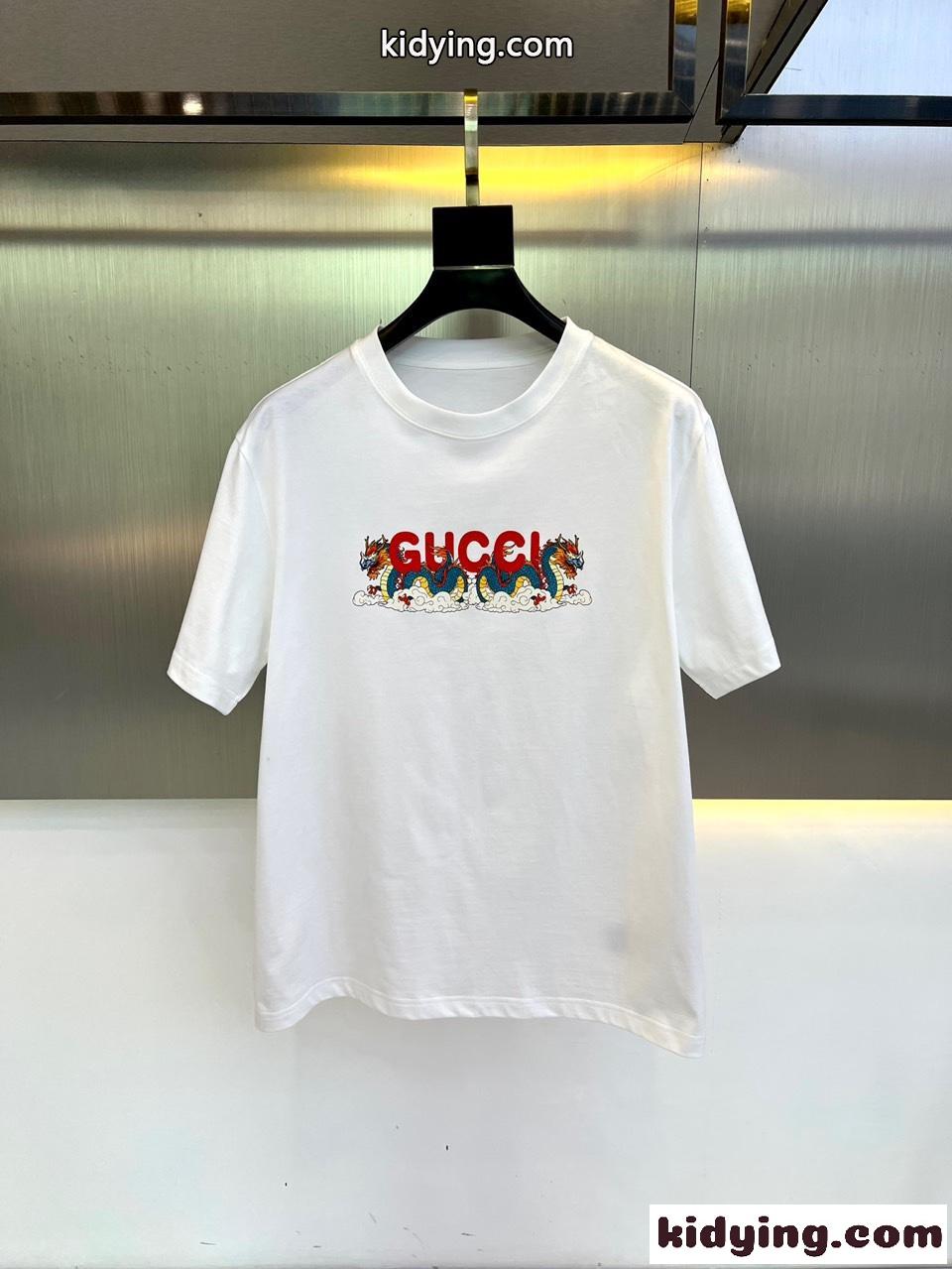 定番 合わせやすい グッチ Tシャツ コピーロゴ 半袖tシャツ ホワイト-0